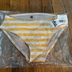 NWT Tea Collection Bikini Bottom Core Swim Yellow Stripe Del Sol Size 12